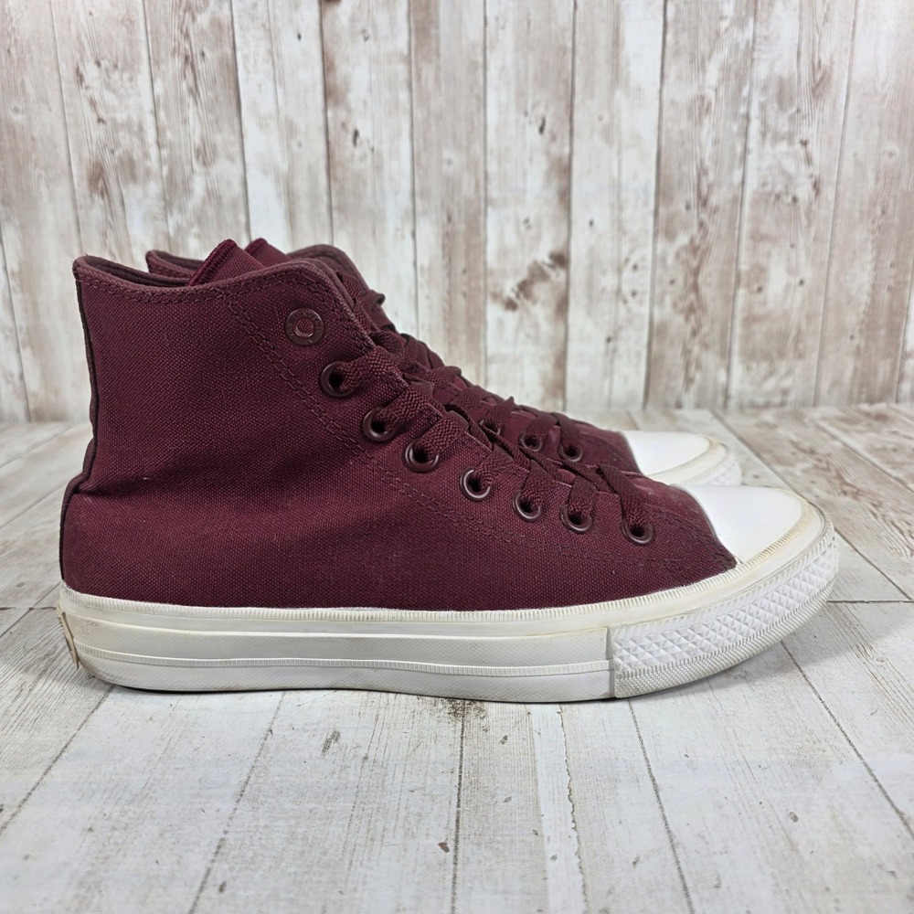 Converse Chuck Taylor All Star II High Top Burgundy Maroon US 7 Mens 9 womens
